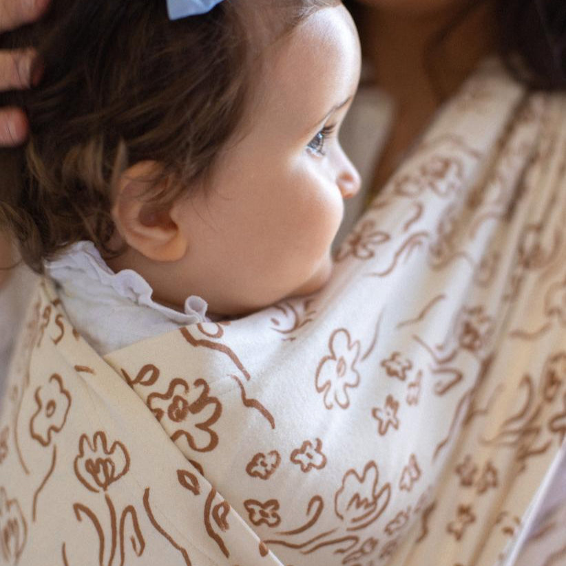 Porte bébé sans noeud Hortensia